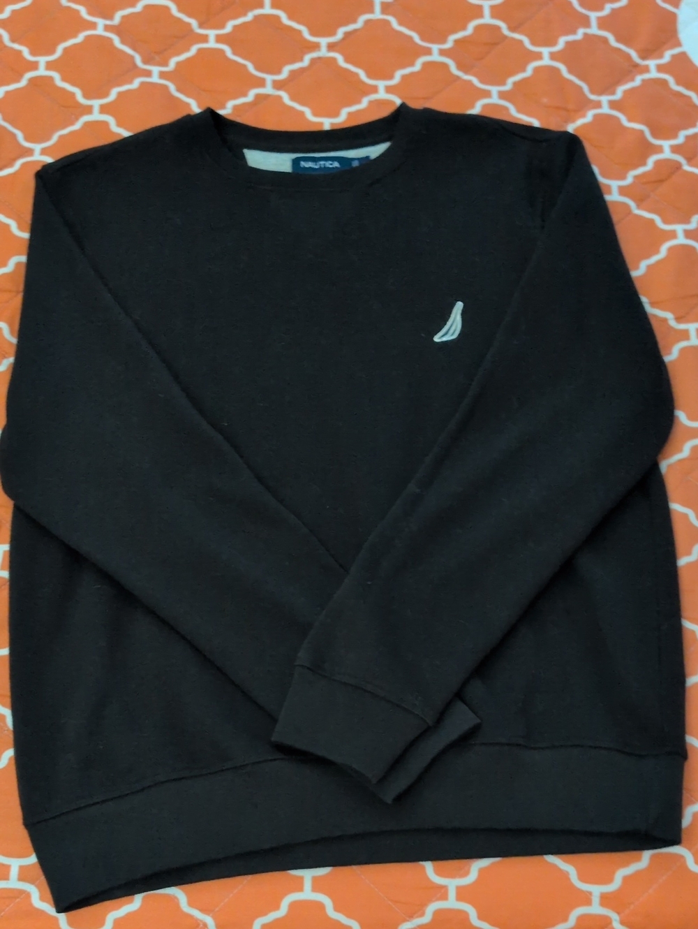 Nautica Black Crewneck Sweatshirt with White Sail Logo🤍🖤🤍🖤